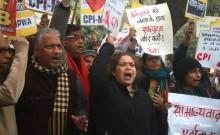 Left parties stage protest in Delhi against US action on Venezuela