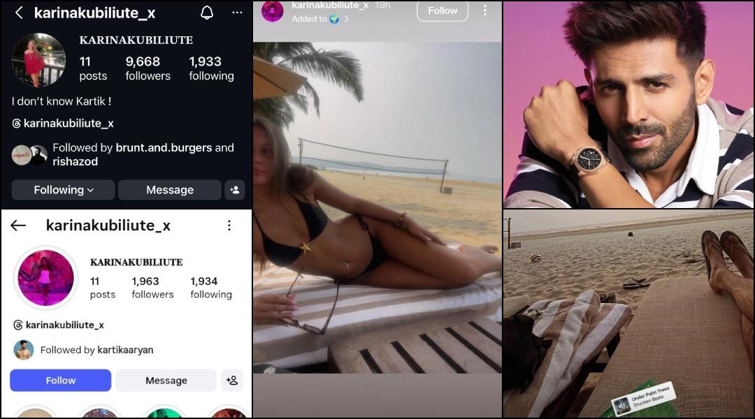 'I am not Kartik Aaryan's girlfriend': Karina Kubiliute reacts to dating rumours after cosy Goa photos go viral; updates IG bio to 'I don't know Kartik'