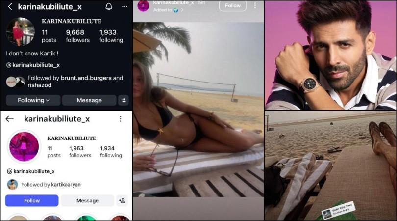 'I am not Kartik Aaryan's girlfriend': Karina Kubiliute reacts to dating rumours after cosy Goa photos go viral; updates IG bio to 'I don't know Kartik'