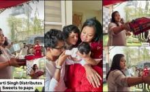 Bharti Singh resumes Laughter Chefs shoot two weeks after giving birth, distributes sweets to paps; fans laud her post-pregnancy fitness