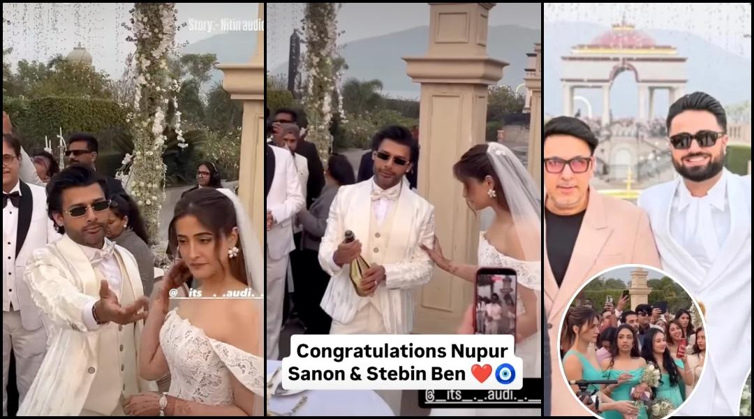 Nupur Sanon–Stebin Ben marry in dreamy Christian ceremony; sister Kriti Sanon poses with boyfriend Kabir Bahia
