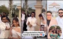 Nupur Sanon–Stebin Ben marry in dreamy Christian ceremony; sister Kriti Sanon poses with boyfriend Kabir Bahia