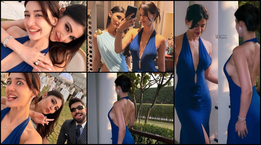 Disha Patani turns up the heat in blue bodycon outfit, gets cosy with BFF Mouni Roy while husband Suraj looks on at Nupur Sanon–Stebin Ben wedding