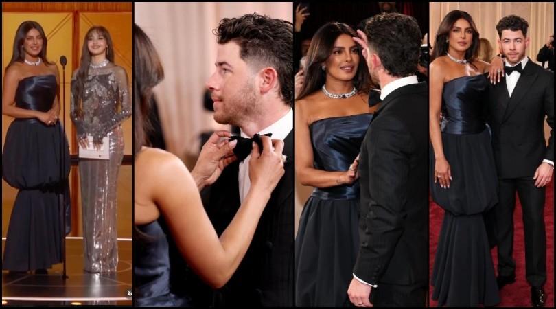 Golden Globes 2026: Priyanka Chopra fixes Nick Jonas's bow tie, Nick caresses her hair; Priyanka walks hand in hand with BLACKPINK's Lisa as they turn presenters