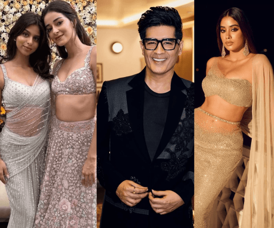 Manish Malhotra has worked with several actors across generations. Manish Malhotra-Janhvi Kapoor-Ananya Panday- Suhana Khan