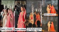 Nupur Sanon and Stebin Ben get married as per Hindu rituals; Stebin bows down to wife Nupur; dances to Sajan Ji Ghar aaye [ Watch]