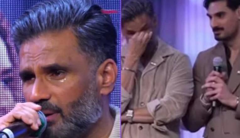 Suniel Shetty with son Ahan Suniel Shetty with son Ahan