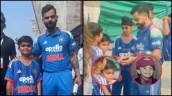 Chhota Chiku: Virat Kohli meets his childhood lookalike, tells Rohit Sharma 'Dekh, mera duplicate baitha hai'; kid beams with joy in interview