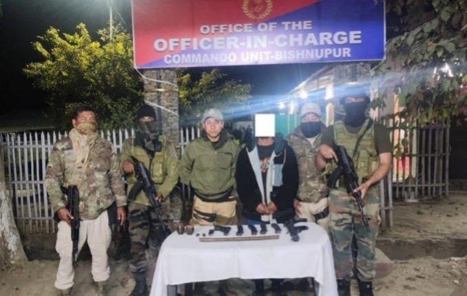 Another person held with arms for involvement in bomb blast at Manipur fuel station Another person held with arms for involvement in bomb blast at Manipur fuel station