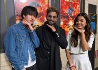 Allu Arjun and Rashmika Mandanna with a Japanese fan