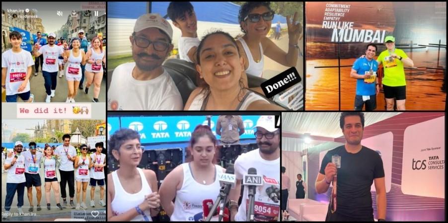 Tata Mumbai Marathon 2026: Aamir Khan runs with ex-wife Kiran Rao, son Azad, Reena's kids Ira and Junaid; Aamir's girlfriend Gauri skips run