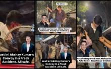 Akshay Kumar's SUV, convoy car involved in road accident in Juhu after colliding with auto rickshaw; actor and his driver jump out to help bleeding people crushed under security car