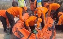 An NDRF team reached the site in Greater Noida where a 27-year-old software engineer, Yuvraj Mehta, died after his car plunged into a water-filled, unbarricaded construction pit amid dense fog. Following the incident, the Uttar Pradesh government removed