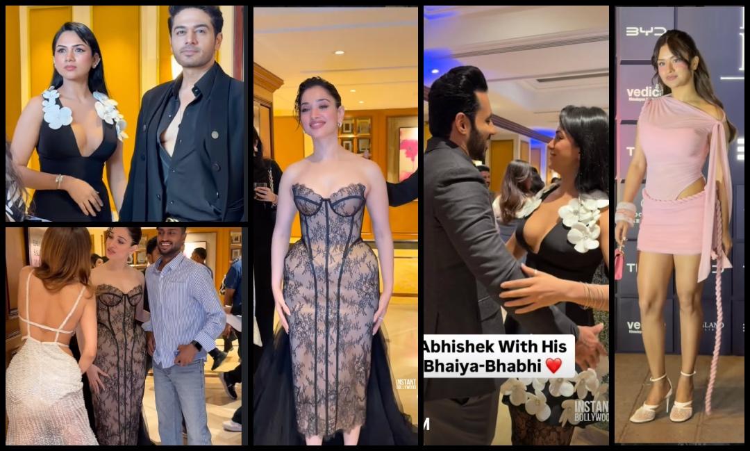 Gaurav's wife Akanksha's sultry deep neckline, Tamannaah looks uncomfortable in naked silhouette dress; Avneet Kaur fat-shamed for tight fit at Elle Awards