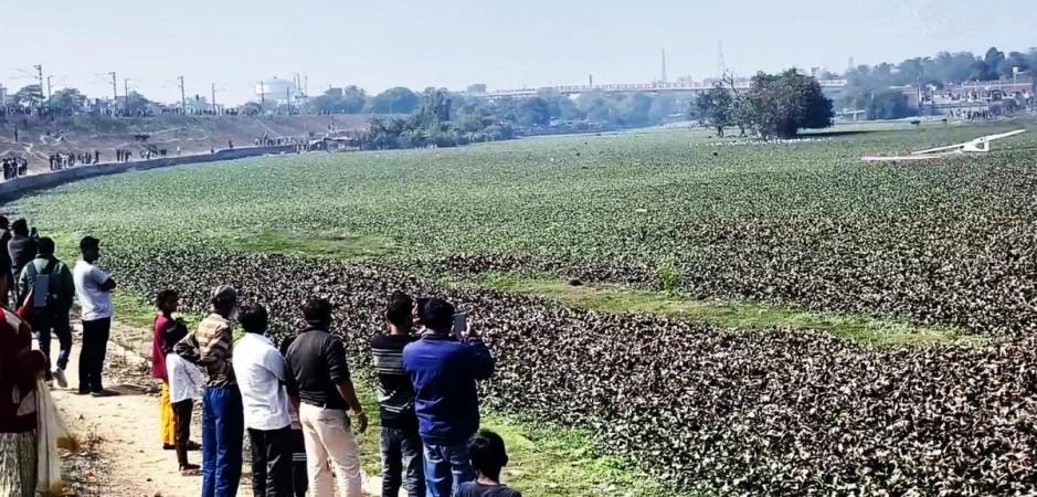 IAF microlight aircraft makes emergency landing in Prayagraj pond, pilots safe