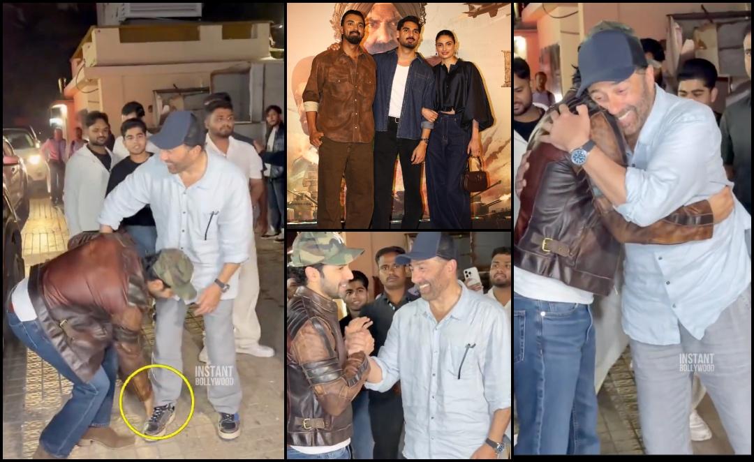 Border 2 screening: Varun Dhawan touches Sunny Deol's feet; actor struggles to bend while stopping Varun, fans say Sunny Deol has grown old