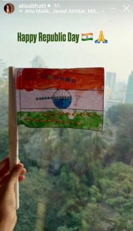 Proud to be Indian: Alia Bhatt's daughter Raha makes tricolour card, SRK & Priyanka Chopra join chorus of patriotism to celebrate Republic Day