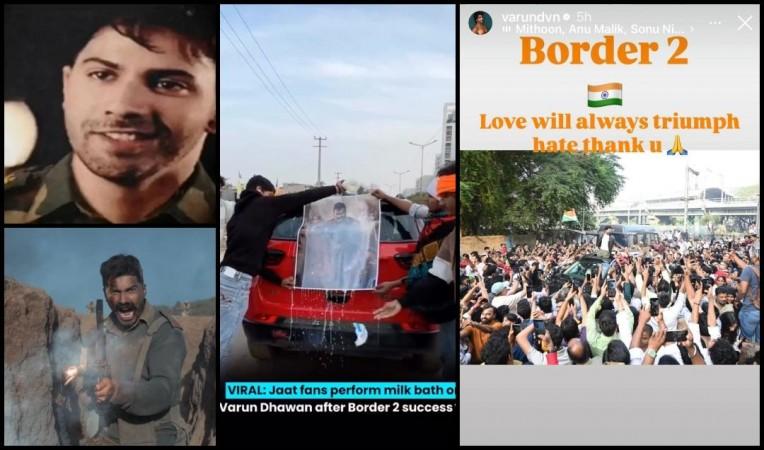 Border 2 success: Varun Dhawan's fans pour milk on his poster, netizens call it PR stunt; actor reacts