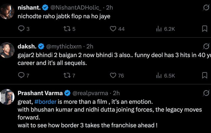 Border 3 was announced after success of Sunny Deol's Border 2; fans say 'don't overkill,' many ask, 'Is it based on Operation Sindoor?' Border 3 was announced after success of Sunny Deol's Border 2; fans say 'don't overkill,' many ask, 'Is it based on Operation Sindoor?'