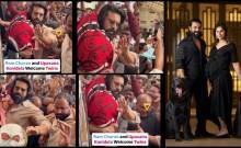 Ram Charan wraps daughter in blanket, struggles amid mob outside Hyderabad hospital while meeting twins; internet criticises fans' lack of civic sense