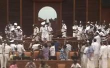 Ruckus in Kerala Assembly; shouting matches, physical jostling over Sabarimala case