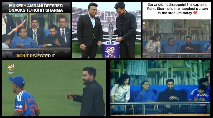 T20 World Cup 2026: Mukesh Ambani offers snacks to Rohit Sharma; cricketer denies; Suryakumar Yadav leaves toss, runs to meet Rohit Sharma [Watch highlights]