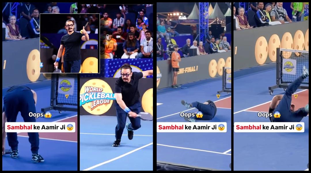 WPBL 2026: Aamir Khan falls during pickleball match, gets up smiling, continues playing; fans laud his fitness at 60