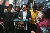 Displaying 'empty trunk', Tejasvi Surya detained during protest in Bengaluru