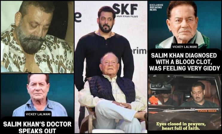 Salim Khan suffered haemorrhage; stable after surgery; Salman Khan, Sanjay Dutt and Javed Akhtar visit Lilavati Hospital Salim Khan suffered haemorrhage; stable after surgery; Salman Khan, Sanjay Dutt and Javed Akhtar visit Lilavati Hospital
