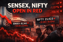 Sensex, Nifty open in red; IT continues to bleed