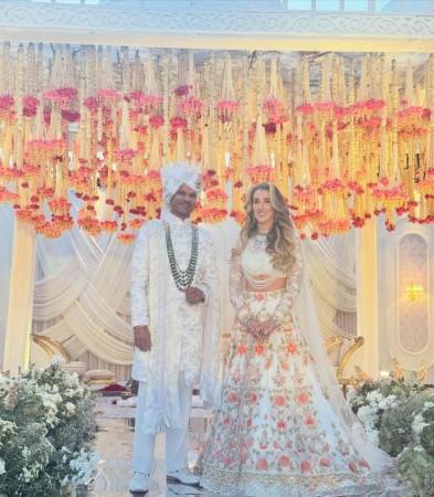 Shikhar Dhawan weds Sophie Shine in dreamy ceremony; couple twirls in white traditional wear