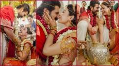 Vijay Deverakonda and Rashmika Mandanna's wedding outfits by Anamika Khanna are pure regal drama