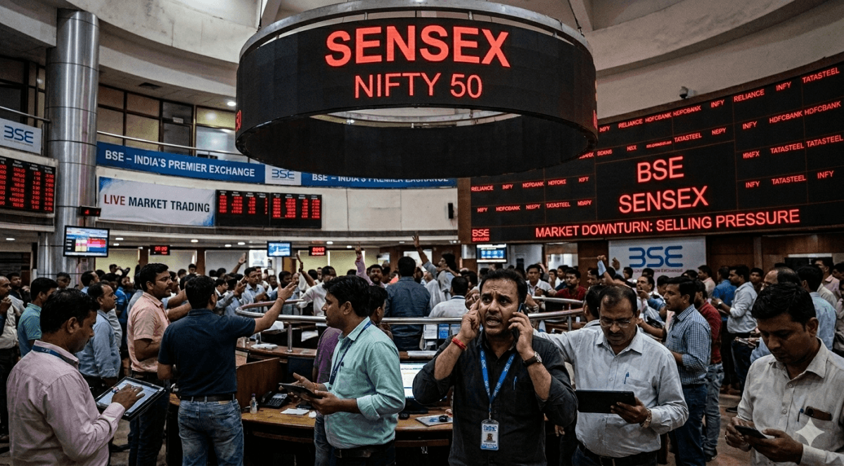 Indian stock markets shed over 1 pc amid FII selling, weak global cues