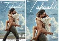 Toxic: Yash lifts Kiara Advani in his arms, smokes cigar, shirtless in first poster of Tabaahi