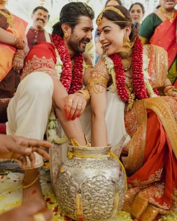 Rashmika Mandanna, Katrina Kaif, Deepika Padukone: Celebs who ditched ivory and pastel shades for traditional red and gold bridal couture at their weddings Rashmika Mandanna, Katrina Kaif, Deepika Padukone: Celebs who ditched ivory and pastel shades for traditional red and gold bridal couture at their weddings