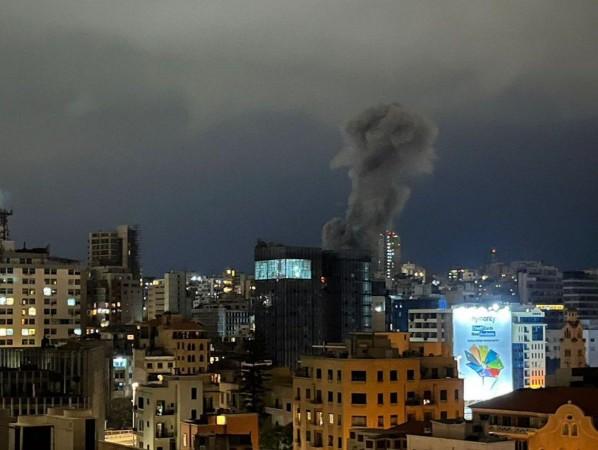 Israel launches forceful airstrikes on Beirut's southern suburbs following Hezbollah's rocket attack Israel launches forceful airstrikes on Beirut's southern suburbs following Hezbollah's rocket attack