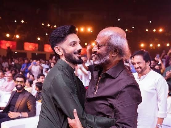 Anirudh with Rajiniakanth
