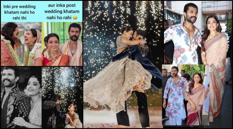 Rashmika wears sindoor and mangalsutra for lunch date with Vijay; fans say 'their never-ending post-wedding appearances'