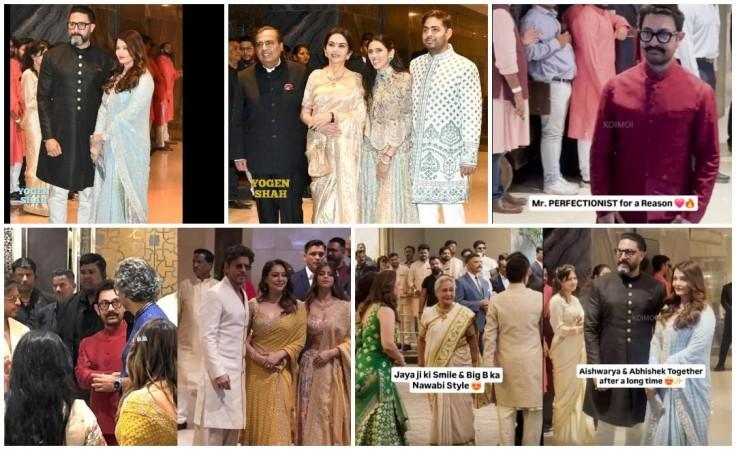 Aishwarya Rai Bachchan & Abhishek avoid posing with Jaya; Jaya smiles at Big B, skips paps at Arjun–Saaniya wedding