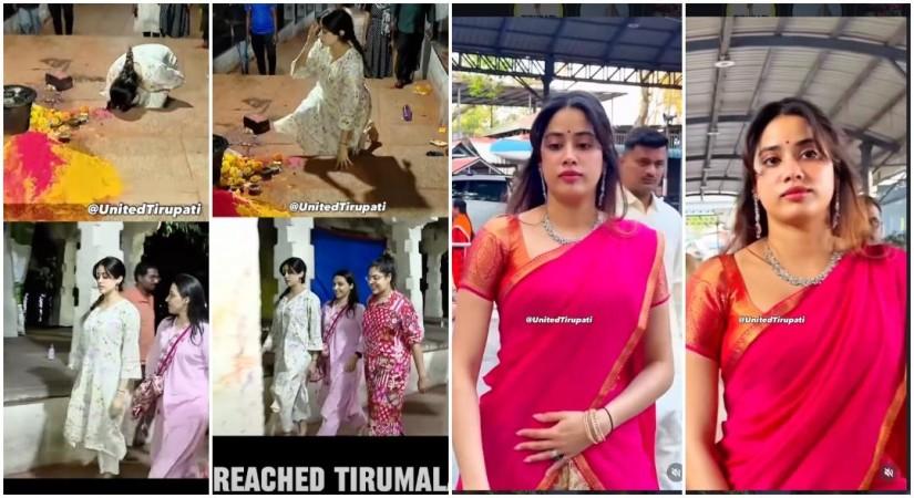 Happy Birthday Janhvi Kapoor: Actor climbs 3,550 steps barefoot to Tirumala Venkateswara Temple, stuns in pink saree