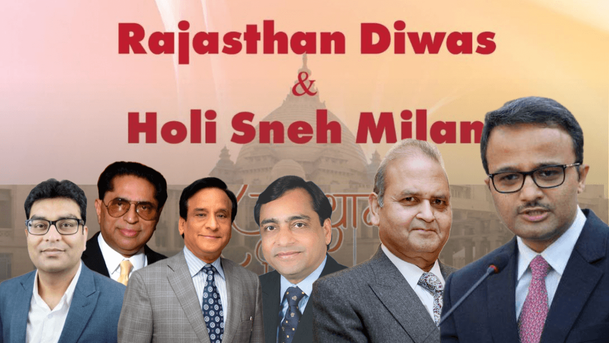 RANA New York to celebrate Rajasthan Diwas, Holi Sneh Milan on March 28; Prem Bhandari welcomes new patron members [L-R: Jugal Kishore Ladda, Dr Raj Bansal, Dr Samin Sharma, Prem Bhandari, Ashok Sancheti, Ambassador Binay Pradhan.