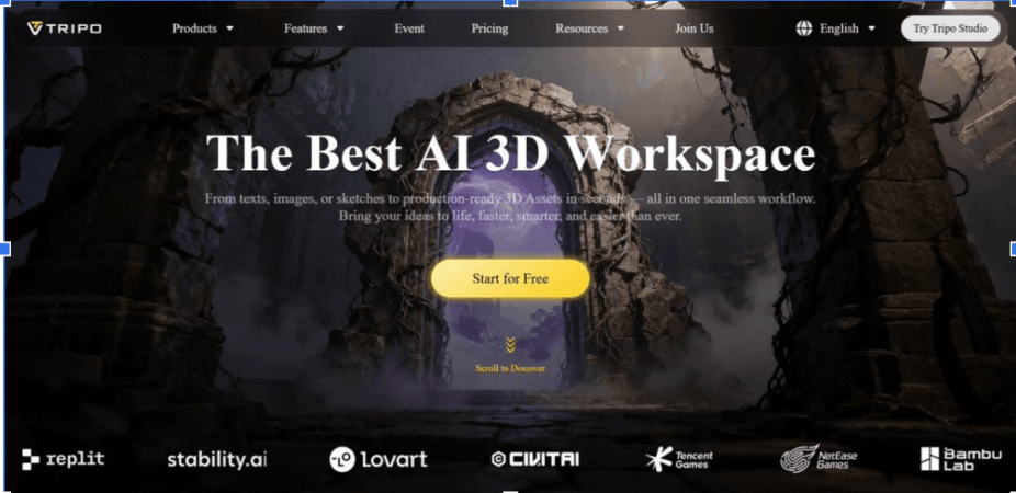 Tripo Studio The All in One AI 3D Model Generator For Creators Tripo Studio The All in One AI 3D Model Generator For Creators
