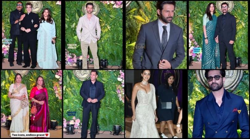 Salman Khan spotted days after his father's hospitalisation, Ananya Pandey, Kartik Aaryan avoid each other, Pregnant Neena Gupta , other celebs attend film critic's son's wedding Salman Khan spotted days after his father's hospitalisation, Ananya Pandey, Kartik Aaryan avoid each other, Pregnant Neena Gupta , other celebs attend film critic's son's wedding