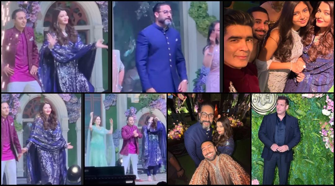 Nita Ambani makes Aishwarya Rai dance to ex-bf Salman Khan's song Salaam-E-Ishq with husband Abhishek Bachchan; Aaradhya – Aishwarya- Abhishek pose with Orry