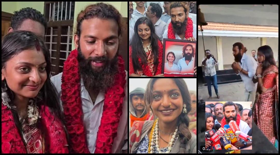 Maha Kumbh sensation Monalisa marries bf Farman Khan at Kerala temple; Farman bows to Hindu deity, holds wifey close