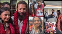 Maha Kumbh sensation Monalisa marries bf Farman Khan at Kerala temple; Farman bows to Hindu deity, holds wifey close
