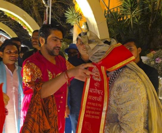 Just married: Kuldeep Yadav and Vanshika Singh radiate love; Baba Bageshwar blesses newlyweds ; see inside photos and videos Just married: Kuldeep Yadav and Vanshika Singh radiate love; Baba Bageshwar blesses newlyweds ; see inside photos and videos