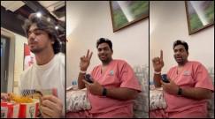 Zakir Khan hospitalised: Comedian seen in robe making victory sign; fans wish him a speedy recovery