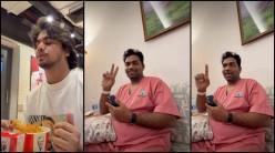 Zakir Khan hospitalised: Comedian seen in robe making victory sign; fans wish him a speedy recovery