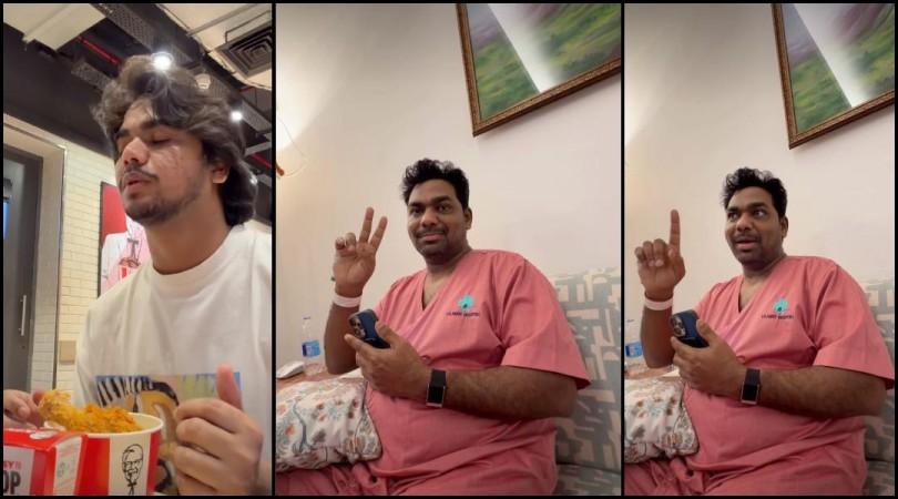 Zakir Khan hospitalised: Comedian seen in robe making victory sign; fans wish him a speedy recovery Zakir Khan hospitalised: Comedian seen in robe making victory sign; fans wish him a speedy recovery